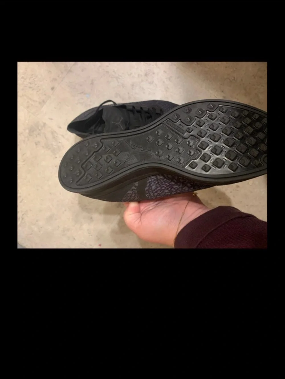 Jordan Men's Black and Dark Gray Athletic Sneakers
